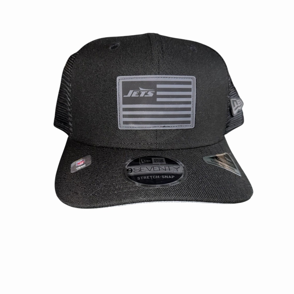 New Era New York Jets USA Flag Black snap Back Trucker Hat NEW  Comfort Fit